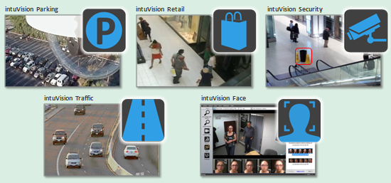 intuVision VA Demo kits can include any combination of the following modules: parking, retail, security, traffic, face detection, and LiTE.