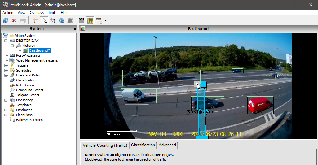 configuring intuVision Vehicle Counting.