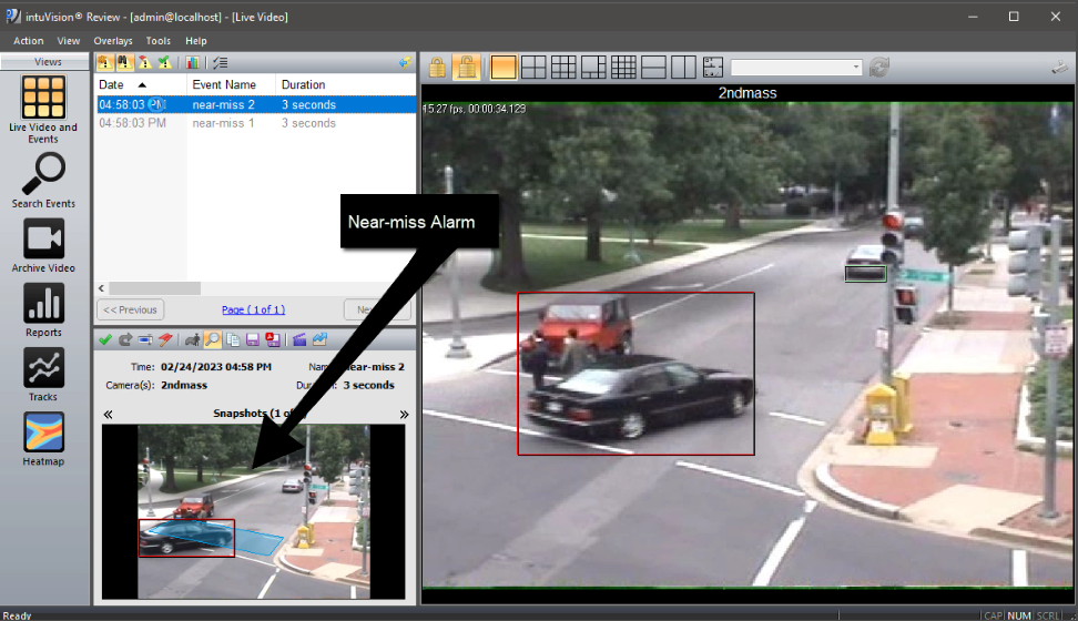 Near-miss traffic incident detection.