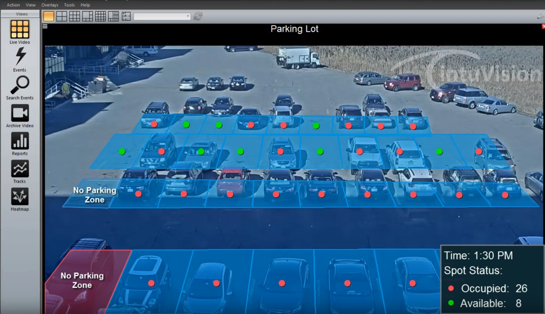 Detect which spots in your parking lot are empty or full..
