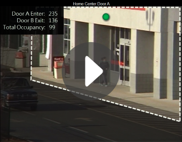 intuVision VA People Counting and Occupancy Detector in use - click to view video.