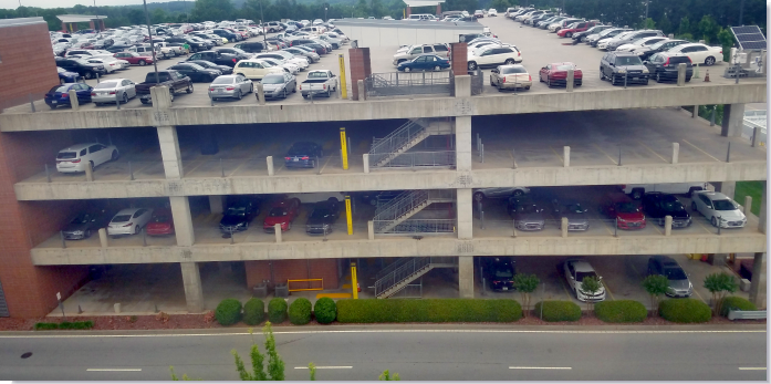 intuVision parking video analytics automatically secure and monitor parking area, determining percent occupancy.